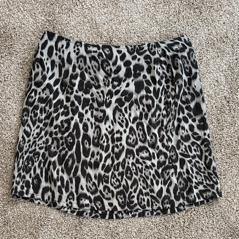 Princess Polly Black and White Animal Print Mini Skirt
